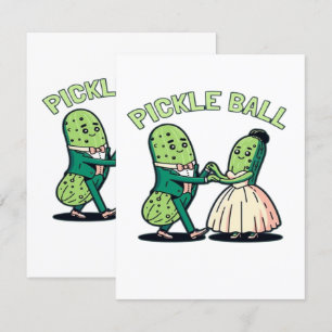 Tarjeta De Recepción Baile de Salón de Pickleball