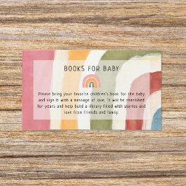 Tarjeta De Recepción Bajo el libro arcoiris para Baby Boho Baby Shower
