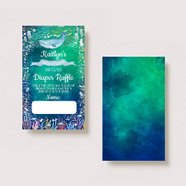 Tarjeta De Recepción Bajo el mar Baby Shower Diaper Raffle Ticket