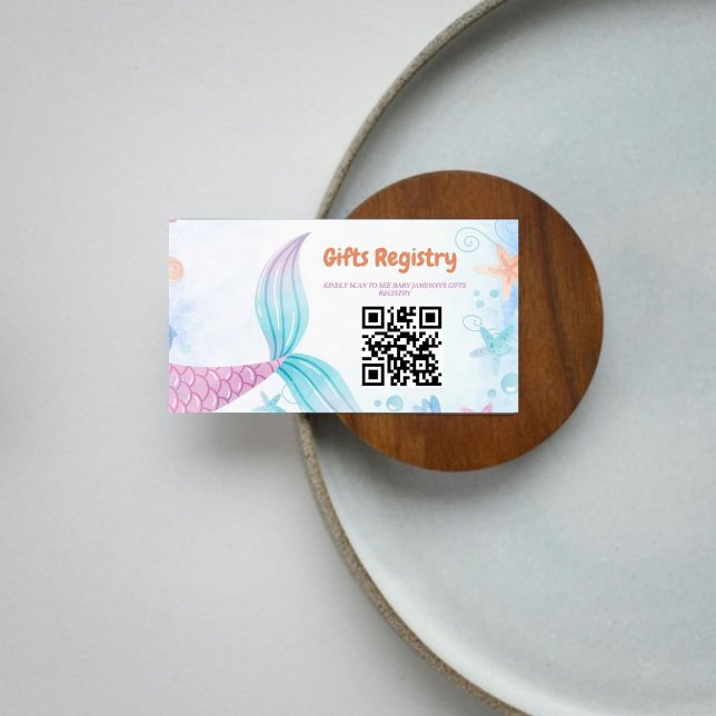 Tarjeta De Recepción Bajo el mar Baby Shower regalo Registro código qr (Subido por el creador)