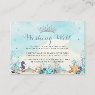 Tarjeta De Recepción Bajo el mar Dulce 16 Quinceañera Deseando Bien