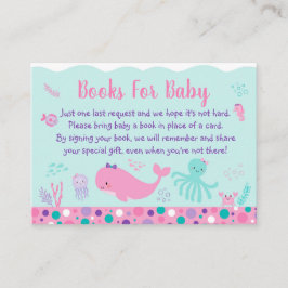 Tarjeta De Recepción Bajo la solicitud de un libro de Baby Shower de co