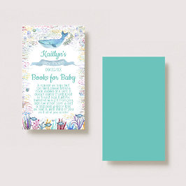 Tarjeta De Recepción Bajo la solicitud del libro de Baby Shower Sea