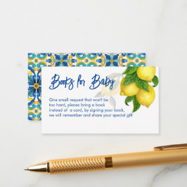 Tarjeta De Recepción Baldosas azules limón Amalfi Positano solicitud li