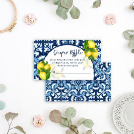 Tarjeta De Recepción Baldosas azules y chorro de agua para bebés con li