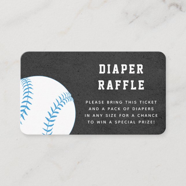 Tarjeta De Recepción Ball Sport Diaper Raffle Baby Shower (Anverso)