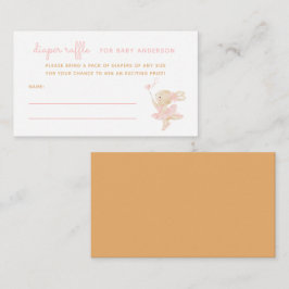 Tarjeta De Recepción Ballerina Chica Baby Shower Diaper Raffle