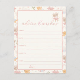 Tarjeta De Recepción Ballerina Mouse Tutu Consejos y deseos exaltados