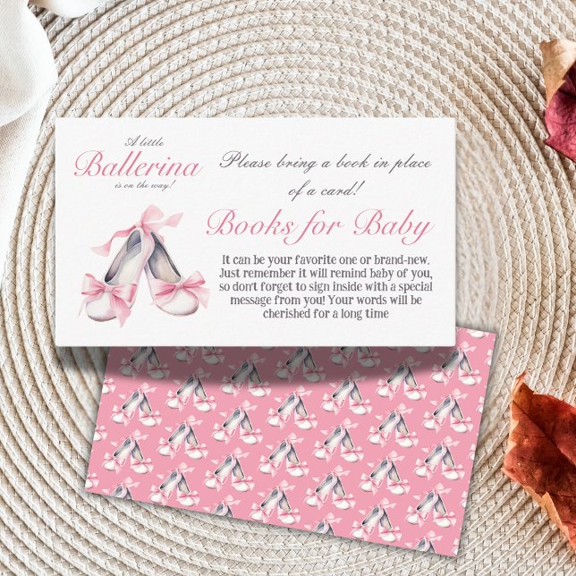 Tarjeta De Recepción Ballerina Pink Bow Chica libro para juego Baby Sho (Subido por el creador)