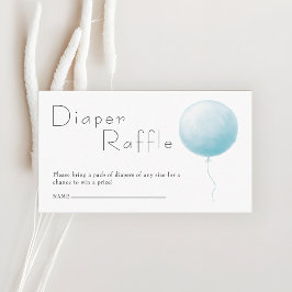 Tarjeta De Recepción Balloon Baby Boy Shower Diaper Raffle Ticket