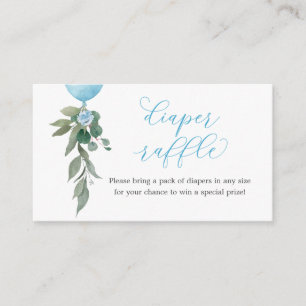 Tarjeta De Recepción Balloon Greenery Diaper Raffle Baby Shower