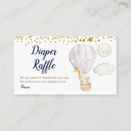 Tarjeta De Recepción Balón blanco de aire caliente Animales Diaper Raff