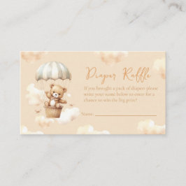 Tarjeta De Recepción Balón caliente Teddy Diaper Neutral Gabinete Raffl