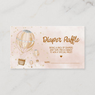 Tarjeta De Recepción Balón de aire caliente Baby Shower Diaper Raffle T