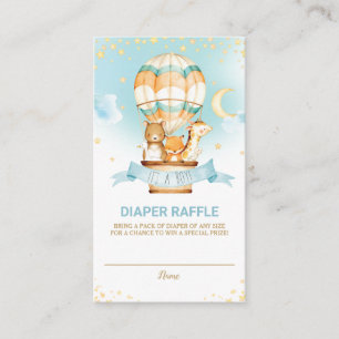 Tarjeta De Recepción Balón de aire caliente Jungla Animales Boy Diaper 