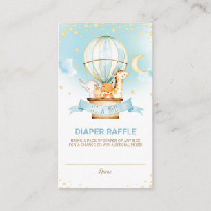 Tarjeta De Recepción Balón de aire caliente Jungla Animales Boy Diaper