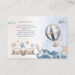 Tarjeta De Recepción Balón de aire caliente Waves Boy Baby Shower Books