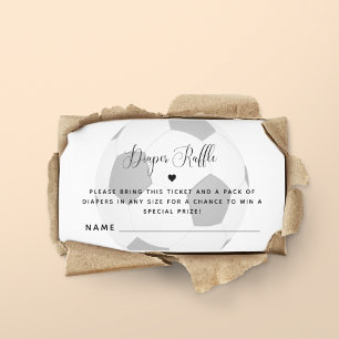 Tarjeta De Recepción Balón de fútbol Tema deportivo Baby Shower Diaper 