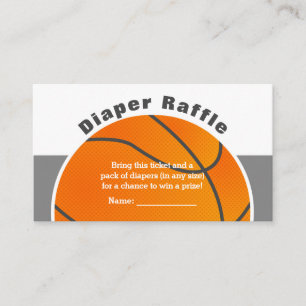 Tarjeta De Recepción Baloncesto Baby Shower Diaper Raffle Ticket