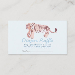 Tarjeta De Recepción Baloncesto del tigre azul Baby Shower Diaper Raffl