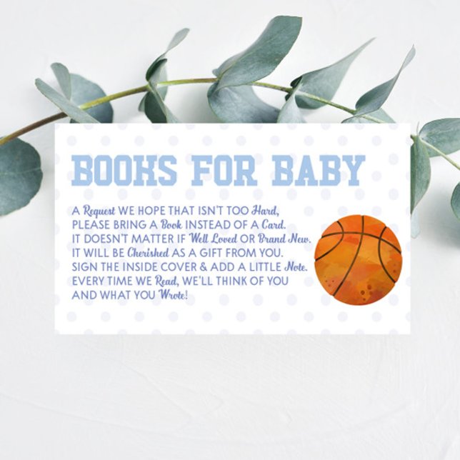Tarjeta De Recepción Baloncesto Deportes Baby Shower Books Para Bebés (Subido por el creador)