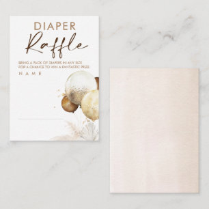 Tarjeta De Recepción Balones Baby Shower Diaper Raffle Ticket