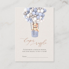 Tarjeta De Recepción Balones de oso marrón Diaper Raffle Tickets Enclos