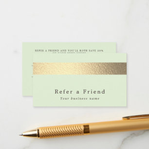 Tarjeta De Recepción Banda De Relieve metalizado dorado De moda En Tarj