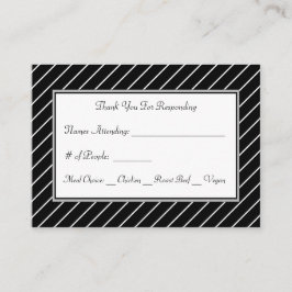 Tarjeta De Recepción Banda diagonal blanca