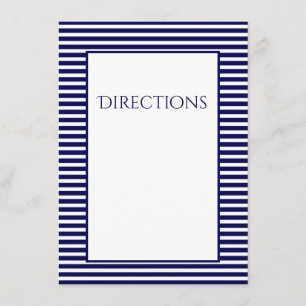 Tarjeta De Recepción Bandas azules de la Marina - Direcciones