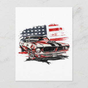 Tarjeta De Recepción Bandera Americana Patriota 