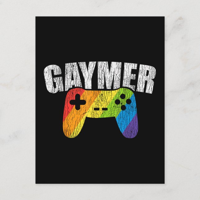Tarjeta De Recepción Bandera arcoíris Gaymer Gaming Lesbiana Gay Bisexu (Anverso)