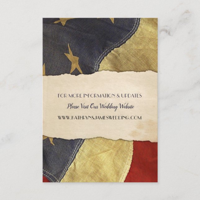 Tarjeta De Recepción Bandera de época patriótica de los Estados Unidos (Anverso)
