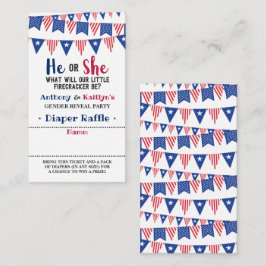 Tarjeta De Recepción Banderas De Bunting 4 De Julio Fiesta De Revelació