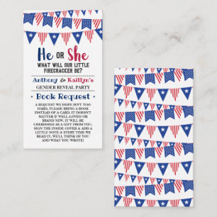 Tarjeta De Recepción Banderas De Bunting 4 De Julio Fiesta De Revelació