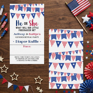 Tarjeta De Recepción Banderas de Bunting 4 de Julio Fiesta de Revelació