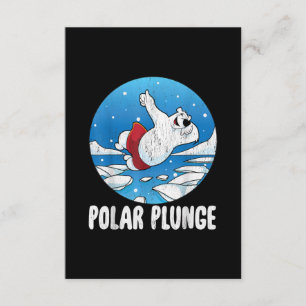 Tarjeta De Recepción Baño de invierno Polar Plunge Hice Jump Polar Bear