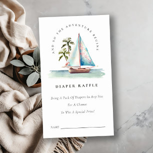 Tarjeta De Recepción Barca de Vela Azul Turquesa Cumpleaños Baby Shower