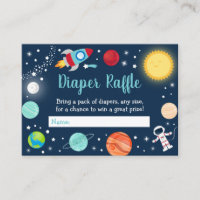 Barco espacial planetas bebé Diaper Raffle