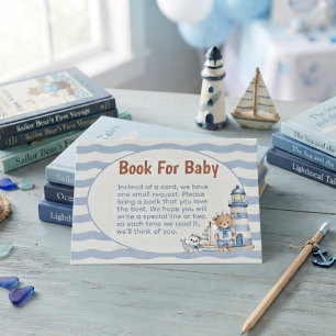 Tarjeta De Recepción Barcos Ahoy Es Un Niño Libro Para El Baby Shower