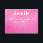 Tarjeta De Recepción Bat Mitzvah, una moderna acuarela rosa<br><div class="desc">Tarjeta de cierre personalizada de Bat Mitzvah de Moda moderna rosa de color rosa</div>