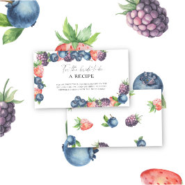 Tarjeta De Recepción Bayas dulces - Receta para la novia
