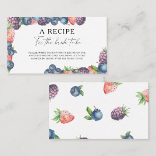 Tarjeta De Recepción Bayas dulces - Receta para que la novia sea