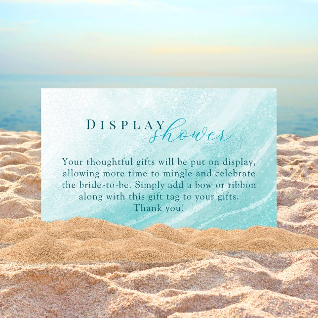 Tarjeta De Recepción Beach Ocean Display No Gift Wrap Bridal Shower (Subido por el creador)