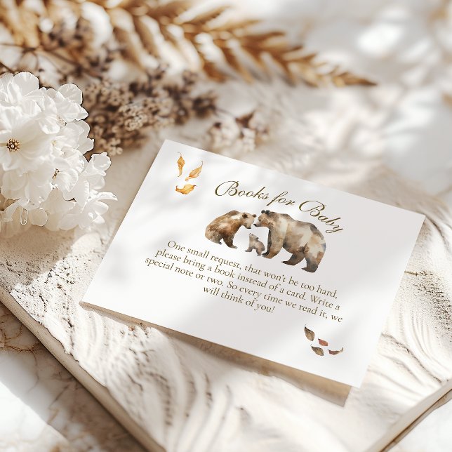 Tarjeta De Recepción Bear Adventure Fall Mountain Neutral Baby Shower (Subido por el creador)