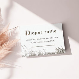 Tarjeta De Recepción Bear Adventure Oh Boy Moss Green Diaper Raffle