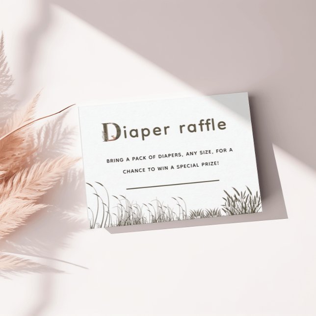 Tarjeta De Recepción Bear Adventure Oh Boy Moss Green Diaper Raffle (Subido por el creador)