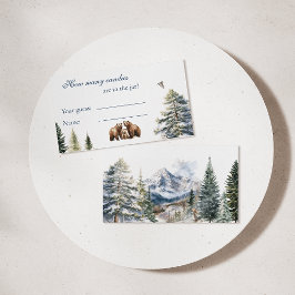 Tarjeta De Recepción Bear Adventure Snow Mountain Bearly Cuántos candi