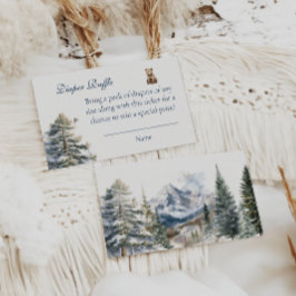 Tarjeta De Recepción Bear Adventure Snow Mountain Bearly Diaper Raffle