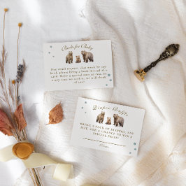 Tarjeta De Recepción Bear Adventure Winter Mountains Diaper Raffle